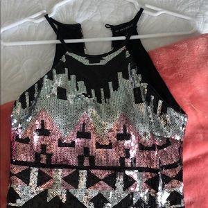 Sequined dress sleeveless